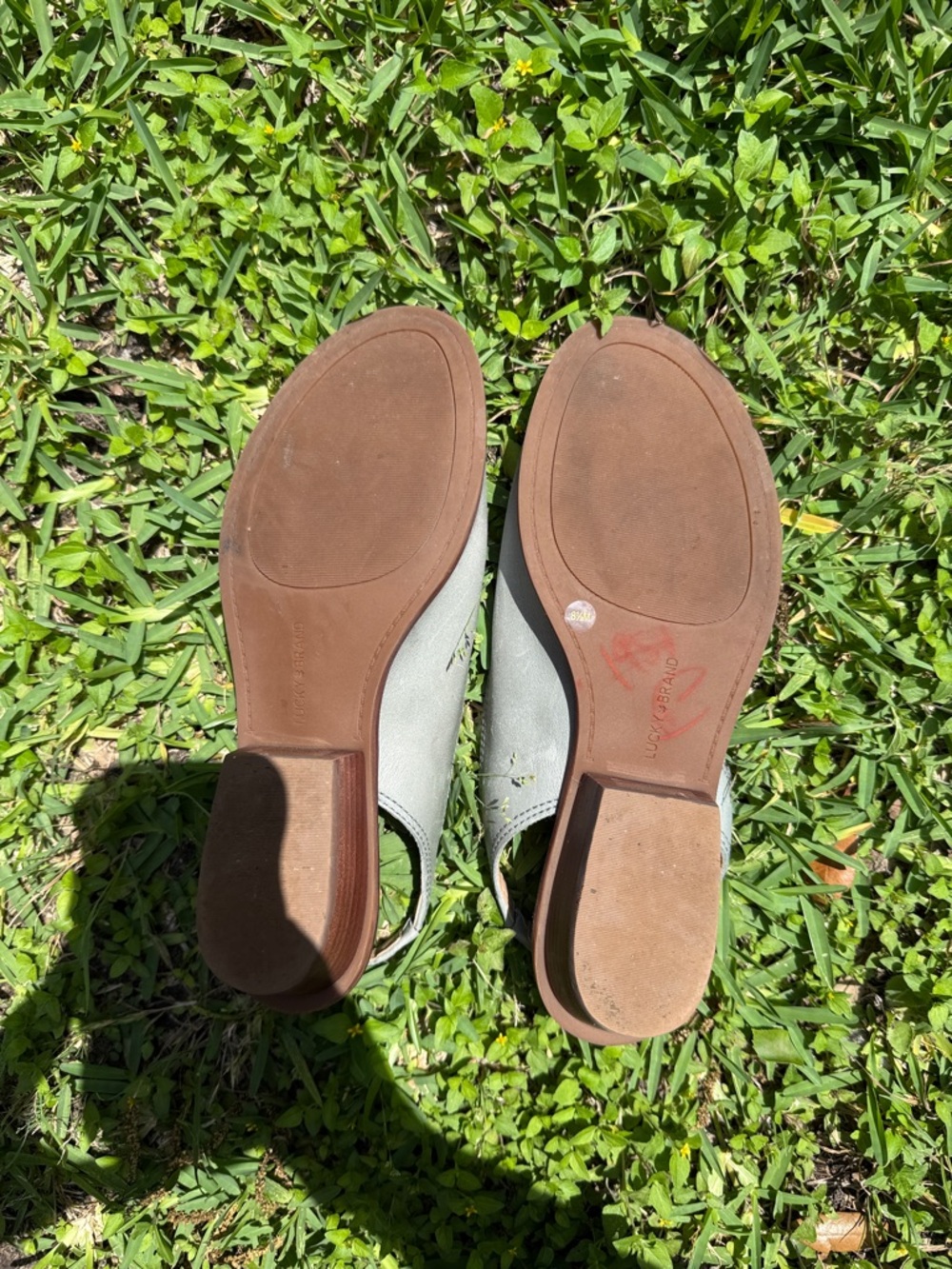 Lucky Brand Sage Safello Leather Asymmetric Slingback Sandals - Picture 5 of 11